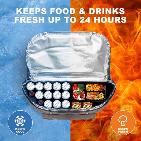 Picnic Backpack Cooler - Insulated Cooler Bag with Water Resistanted Compartment, Lightweight, Portable Soft for Beach, Camping, Hiking, Park - 26 Cans Capacity, Lunch Backpack for Women & Men in Saudi Arabia