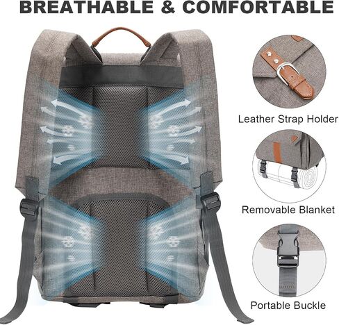 Picnic Backpack Cooler - Insulated Cooler Bag with Water Resistanted Compartment, Lightweight, Portable Soft for Beach, Camping, Hiking, Park - 26 Cans Capacity, Lunch Backpack for Women & Men in Saudi Arabia