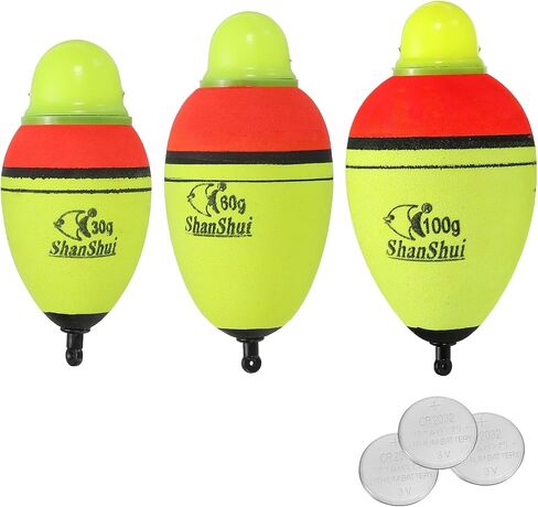 PATIKIL Lighted Fishing Slip Bobbers with Battery, EVA Light Up Fishing Float for Night Fishing in Saudi Arabia