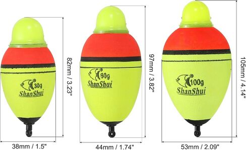 PATIKIL Lighted Fishing Slip Bobbers with Battery, EVA Light Up Fishing Float for Night Fishing in Saudi Arabia