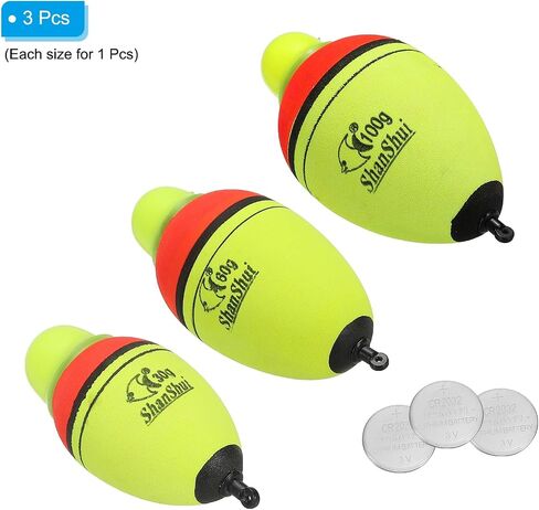 PATIKIL Lighted Fishing Slip Bobbers with Battery, EVA Light Up Fishing Float for Night Fishing in Saudi Arabia