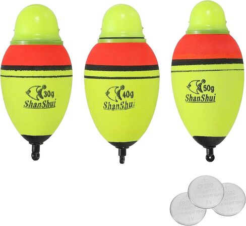 PATIKIL Lighted Fishing Slip Bobbers with Battery, EVA Light Up Fishing Float for Night Fishing in Saudi Arabia