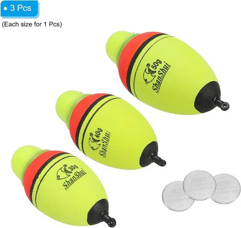 PATIKIL Lighted Fishing Slip Bobbers with Battery, EVA Light Up Fishing Float for Night Fishing in Saudi Arabia