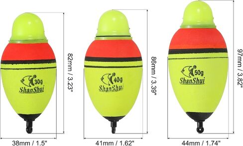 PATIKIL Lighted Fishing Slip Bobbers with Battery, EVA Light Up Fishing Float for Night Fishing in Saudi Arabia