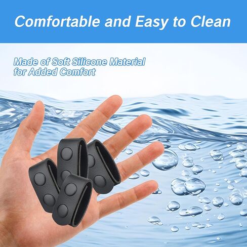 حافظات أحزمة للحزام المزدوج، حافظات أحزمة واجب سوداء لقانون الشرطة، حافظة من السيليكون لحزام 2¼ بوصة، ملحقات شبكة أمان مخفية للحمل مع أزرار كبس (4 عبوات) in Kuwait