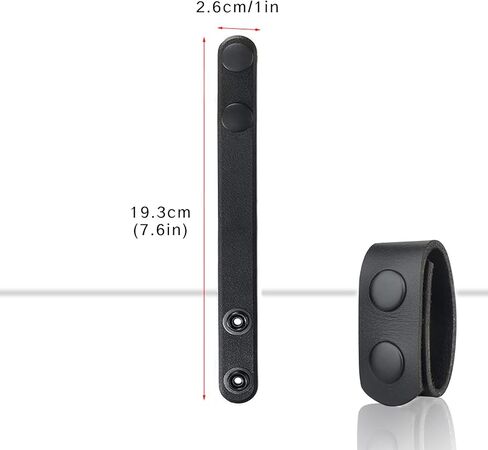 حافظات أحزمة للحزام المزدوج، حافظات أحزمة واجب سوداء لقانون الشرطة، حافظة من السيليكون لحزام 2¼ بوصة، ملحقات شبكة أمان مخفية للحمل مع أزرار كبس (4 عبوات) in Kuwait