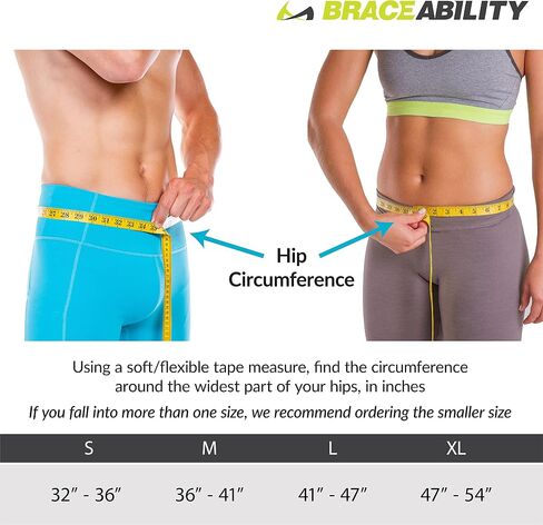 BraceAbility Inguinal Hernia Belt - Supportive Groin Truss With Removable Left and Right Compression Pads For Pre or Post-Surgical Scrotal, Femoral, Single and Double Hernias in Men and Women (XL) in Saudi Arabia