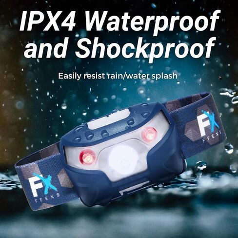 FX FFEXS LED Headlamp Rechargeable - Waterproof Head Lamp Headlight - Head Lights for Forehead - Head Lamps LED Rechargeable - Super Bright Headlamps for Adults - 5Mode Head Flashlight Running Hiking in Saudi Arabia