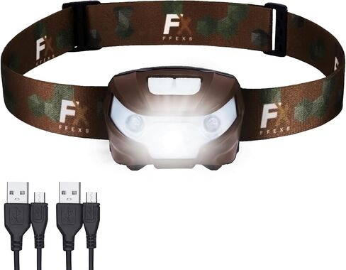 FX FFEXS LED Headlamp Rechargeable - Waterproof Head Lamp Headlight - Head Lights for Forehead - Head Lamps LED Rechargeable - Super Bright Headlamps for Adults - 5Mode Head Flashlight Running Hiking in Saudi Arabia