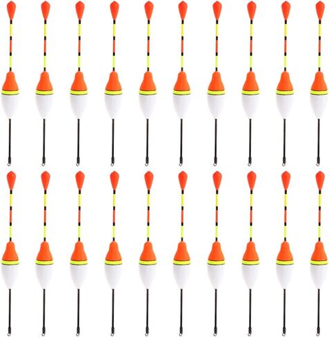 عوامة صيد السمك من بيسبورتبل، ملحقات صيد السمك العائمة من الفوم لأدوات الصيد في الهواء الطلق، لون عشوائي 20 قطعة in Kuwait