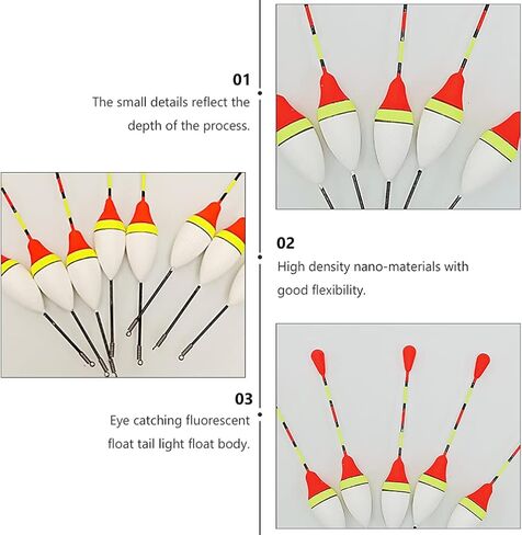 عوامة صيد السمك من بيسبورتبل، ملحقات صيد السمك العائمة من الفوم لأدوات الصيد في الهواء الطلق، لون عشوائي 20 قطعة in Kuwait