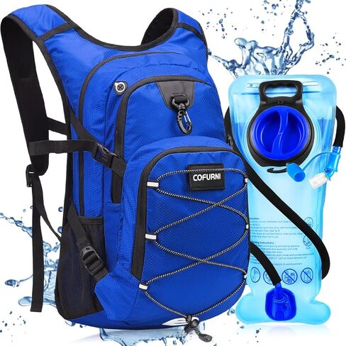 حقيبة ظهر مرطبة سعة 20 لترًا مع المثانة المائية 2 لتر، حقيبة نهارية كبيرة للتخزين والمشي لمسافات طويلة للرجال والنساء، حقيبة ظهر مائية عازلة خفيفة الوزن لركوب الدراجات والجري والتزلج والرحلات والتخييم in Kuwait