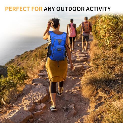حقيبة ظهر مرطبة سعة 20 لترًا مع المثانة المائية 2 لتر، حقيبة نهارية كبيرة للتخزين والمشي لمسافات طويلة للرجال والنساء، حقيبة ظهر مائية عازلة خفيفة الوزن لركوب الدراجات والجري والتزلج والرحلات والتخييم in Kuwait