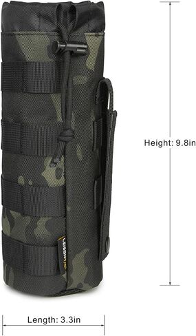 LeiosnTac Tactical Water Bottle Bag MOLLE Adjustable Drawstring Bottle Cage, Military PVC Waterproof Water Bottle Bag in Saudi Arabia