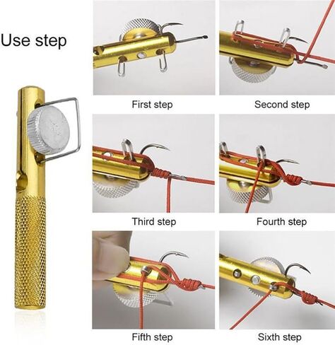 iplusmile 2pcs Fishing Tackle Knot Tying Tool Hand Tools Fish Hook Tying Tool Snell Hook Knot Fishing Knotter Hook Hook up Fishing Gear Wire Tie Fishing String Knotter Device Tie Knot Lure in Saudi Arabia