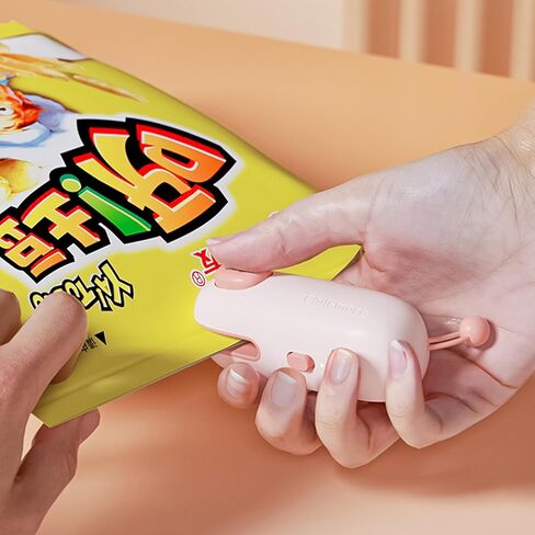 Mini Bag Sealer, Cartoon-Themed Bag Sealer, Type-C Rechargeable Chips Bag Sealer, Portable Heat Sealing Machine for Chips, Snack Plastic Bags, Keep The Food Fresh in Saudi Arabia