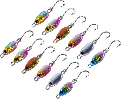 Goture Fishing Lures Fishing Spoons,Hard Lures Saltwater Spoon Lures Casting Spoon/Ice Fishing Jigs for Trout Bass Pike Walleye Crappie Bluegill 1/10oz 1/8oz 1/7oz 1/6oz 1/5oz in Saudi Arabia