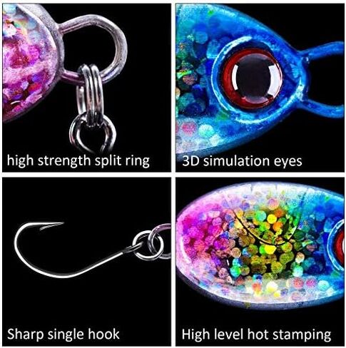Goture Fishing Lures Fishing Spoons,Hard Lures Saltwater Spoon Lures Casting Spoon/Ice Fishing Jigs for Trout Bass Pike Walleye Crappie Bluegill 1/10oz 1/8oz 1/7oz 1/6oz 1/5oz in Saudi Arabia