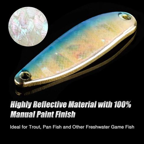 Goture Fishing Lures Fishing Spoons,Hard Lures Saltwater Spoon Lures Casting Spoon/Ice Fishing Jigs for Trout Bass Pike Walleye Crappie Bluegill 1/10oz 1/8oz 1/7oz 1/6oz 1/5oz in Saudi Arabia