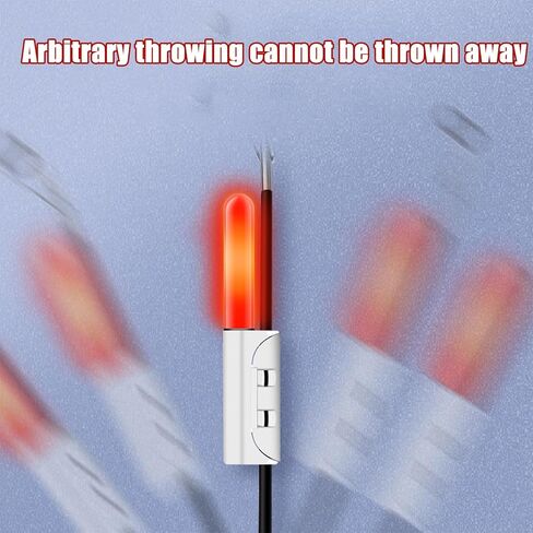 12 جهاز كمبيوتر شخصى LED الصيد توهج العصي ليلة الصيد سترايك تنبيه توهج عصا لدغة إنذار مقاوم للماء قضيب مضيء تلميح توهج العصي أنبوب معالجة لصيد الأسماك البحرية قضيب البطارية وشملت in Kuwait