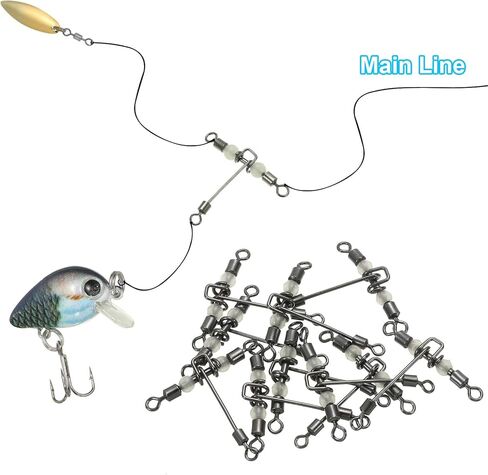 PATIKIL 3 Way Swivel Cross Line Rolling Terminal with Luminous Bead in Saudi Arabia