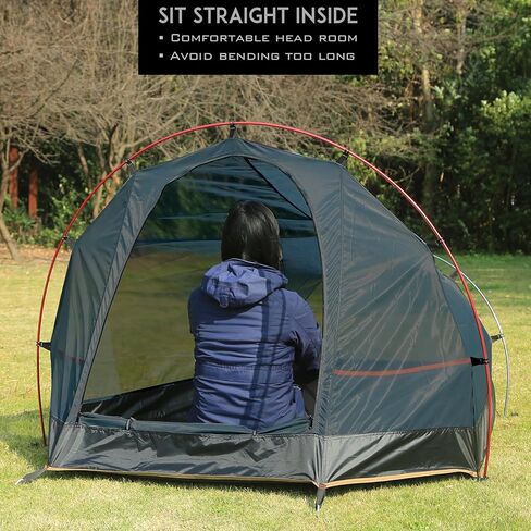 خيمة حائط مزدوجة لشخصين من Preself لحقائب الظهر ودراجات المشي لمسافات طويلة والزوارق in Kuwait