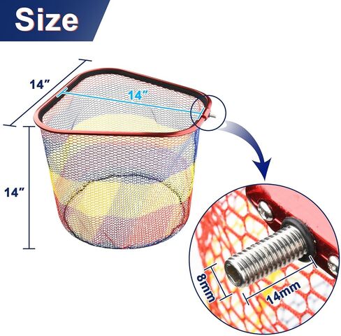 Cosmos Fishing Net Fish Landing Net Dip Net Fishing Replacement Net Without Handle, Aluminum Alloy Fishing Land Net for Freshwater Saltwater - 14" Net Depth in Saudi Arabia