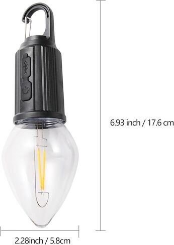 2Pack Rechargeable Camping Light for Tents,Portable LED Camping Lanterns Bulbs,3 Lighting Modes Hanging Camping Lamp for Emergency,Fishing,Hiking,Backpacking,Power Outages,Camping Essentials in Saudi Arabia