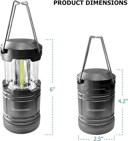 Taclantern Mini من Bell+Howell 4.2 بوصة - مصابيح يدوية محمولة للتخييم في الهواء الطلق، والسفر، وفي الداخل - قابلة للطي كما تراها على التلفاز، عبوة من 3 قطع in Kuwait