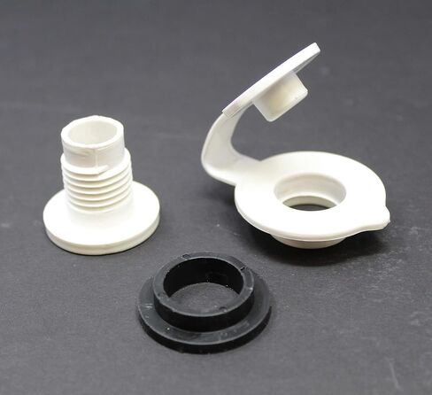 JSP Manufacturing Aftermarket White Standard 1" Shaft Cooler Drain Plug Assembly Compatible with Coleman Coolers in Saudi Arabia