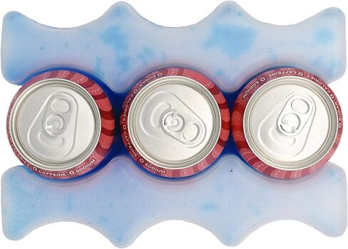 مجموعة من حشوات علبة الثلج المبردة - تحتوي على جل هايبر كول القابل لإعادة الاستخدام بالداخل - تحتوي كل حشوة على فتحات تتسع لـ 6 علب! in Kuwait