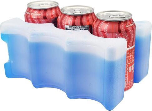 مجموعة من حشوات علبة الثلج المبردة - تحتوي على جل هايبر كول القابل لإعادة الاستخدام بالداخل - تحتوي كل حشوة على فتحات تتسع لـ 6 علب! in Kuwait