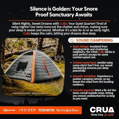 Crua Culla Maxx Temperature Regulating Inner Tent - Keeps You Warm in The Winter and Cool in The Summer - Fits in Most Tents and Camp cots in Saudi Arabia