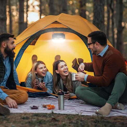 فانوس التخييم LED - 2 حزمة LED قابلة للشحن والمحمولة ضوء خيمة التخييم مع 3 أوضاع إضاءة مصباح التخييم للتخييم والمشي لمسافات طويلة وصيد الأسماك والطوارئ in Kuwait