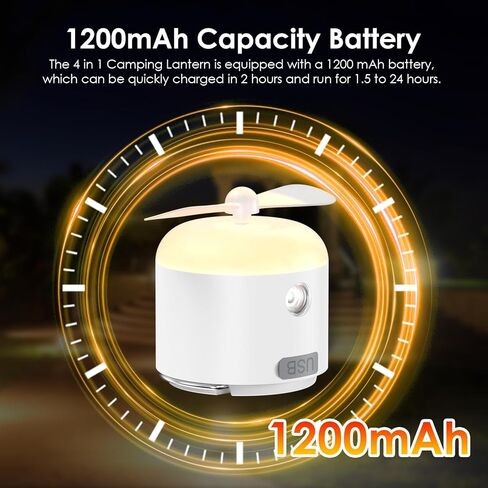 Camping Lantern 4 in 1 Camping Lights with Fan & Intelligent Humidifier Rechargeable Camping Lights & Lanterns for Outdoor Camping in Kuwait