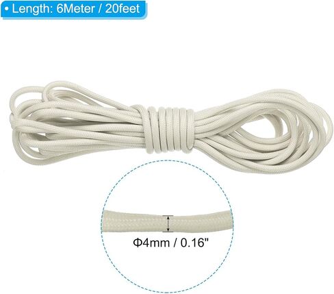 PATIKIL 10 Feet Glow in The Dark Paracord, 4mm Camping Paracord Rope 9-Strand Type 550lb Nano Cord Paracord for Camping Tent Tarp Hiking, Light Blue in Saudi Arabia