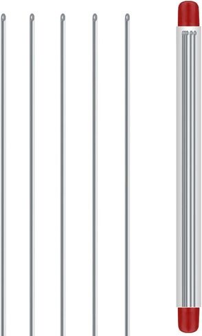10Pcs Silver Portable Hollow Earthworm Hooking Needle Stainless Steel Fishing Worm Penetrating Baiting Upper Needle Driller Carp Fishing Tackle Accessories Fishing Lures, Baits and Attractants in Saudi Arabia