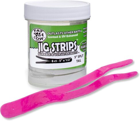 Fat Cow Jig Strips Split Tail 5" - 40X Stronger Than Soft Baits - 8 ct in Saudi Arabia