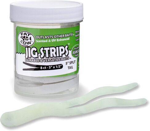 Fat Cow Jig Strips Split Tail 5" - 40X Stronger Than Soft Baits - 8 ct in Saudi Arabia