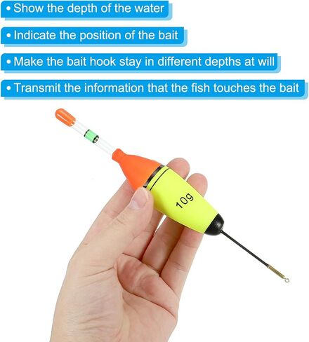 PATIKIL Fishing Glowing Bobbers with Swivel, EVA Fishing Float Without Glow Sticks for Freshwater Fishing in Saudi Arabia