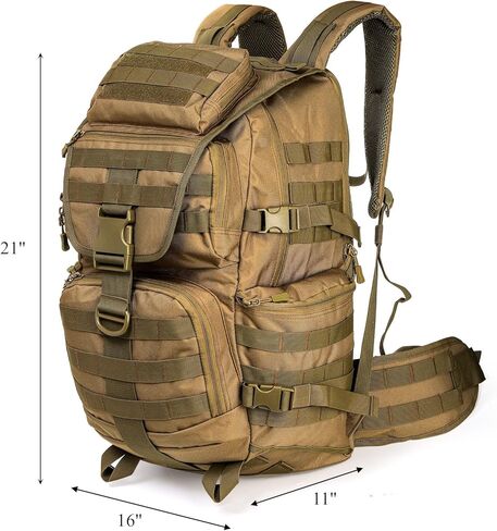 حقيبة ظهر تكتيكية سعة 50 لتر، حقيبة ظهر كبيرة للبقاء على قيد الحياة، مقاومة للماء لمدة 3 أيام، حقيبة ظهر شديدة التحمل للاستخدام في الهواء الطلق للرياضة، والسفر، والمشي لمسافات طويلة، والمغامرة، وعبور الغابة، والتخييم، والرحلات in Kuwait
