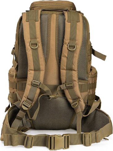 حقيبة ظهر تكتيكية سعة 50 لتر، حقيبة ظهر كبيرة للبقاء على قيد الحياة، مقاومة للماء لمدة 3 أيام، حقيبة ظهر شديدة التحمل للاستخدام في الهواء الطلق للرياضة، والسفر، والمشي لمسافات طويلة، والمغامرة، وعبور الغابة، والتخييم، والرحلات in Kuwait