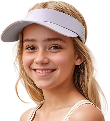 Jastore Kids Sun Visor Hat Lightweight Cotton Girls Baseball Hat Boys Adjustable Sports Tennis Hat Golf Visor Cap Beach Hat in Saudi Arabia