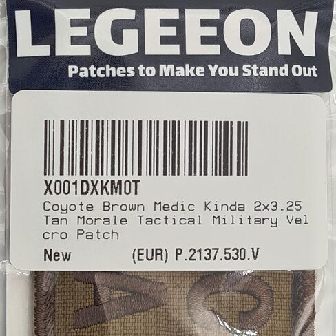 Coyote Brown Medic Kinda 2x3.25 Tan Morale Tactical Military Touch Fastener Patch in Saudi Arabia