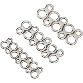 Demeras 60pcs Fishing Split Rings, Fishing Figure 8 Rings Stainless Steel Solid Fishing Figure 8 Jigging Rings Lure Tackle Accessories