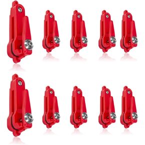 MiOYOOW 10PCS Heavy Tension Snap Release Clips, Red Fishing Release Clips for Outdoor Sea Fishing