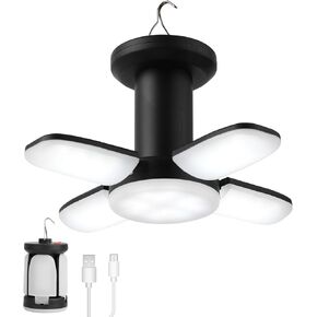 ALLOMN Camping Lantern, Rechargeable Camping Lights for Tents with 5 Modes, LED Camping Light with Foldable Hook, Portable Camping Lamp for Blackouts, Emergency, Tent, Backpacking in Kuwait