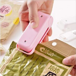 Portable Mini Bag Sealer-Heat Press Machine for Sealing, Pink
