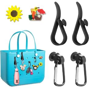 Inserts Hooks Accessories for Bogg Bag,Key Holder for Bogg Bag Hanging Keys, Sunglasses, Headphones Compatible with Simply Southern Rubber Beach Totes Bags