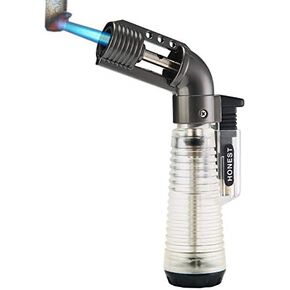 Micro Torch Arc Lighter Hand Held Refillable ButaneTorch with Adjustable Flame Metal Flame Gun Welding Gas Torch Lighter (Butane Gas Not Included)